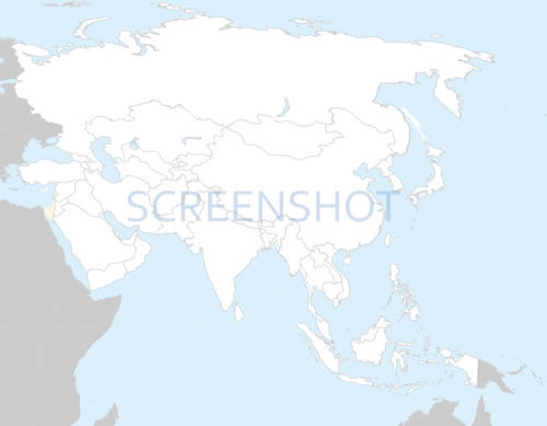 blank map of asia. Asia blank map