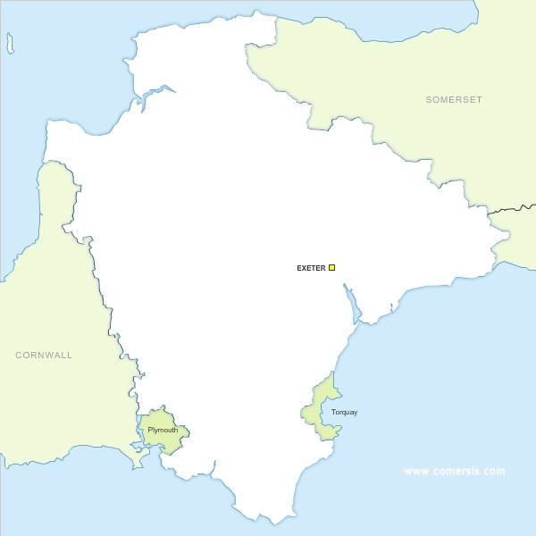 Map+of+south+devon+england