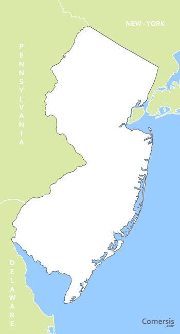 Map Of New Jersey New York. vector map of New Jersey