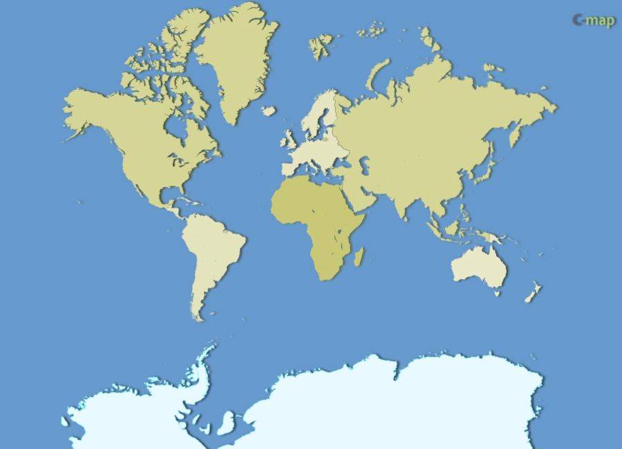 blank map of world continents. World continents map